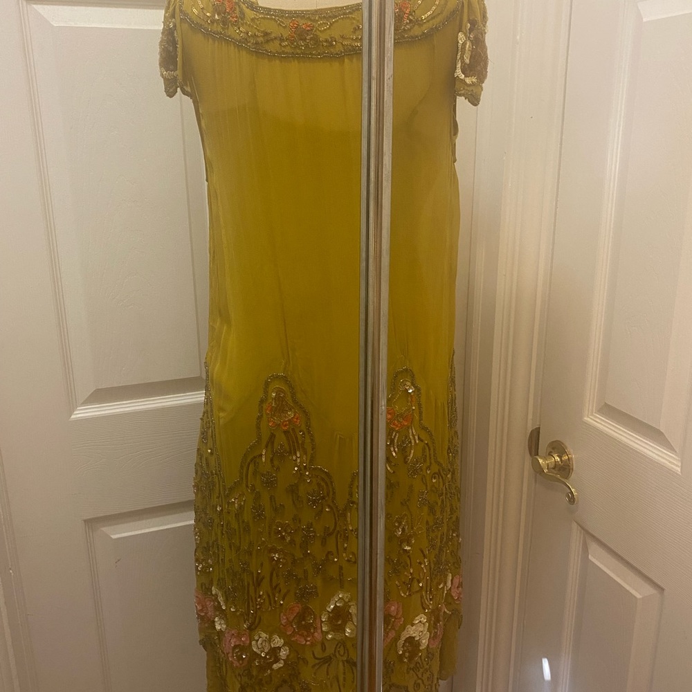 FREE PEOPLE MAGIC GARDEN PARTY DRESS 20s Flapper ART DECO Sequin Embellished S - Picture 8 of 16